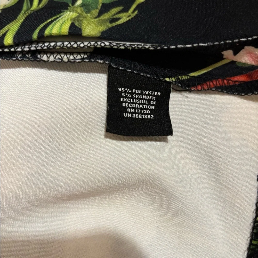 Victoria Beckham Floral Sleeveless Black A-Line Dress Sz 3X
